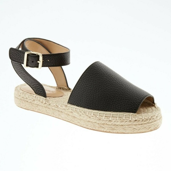 Banana Republic Shoes - Banana Republic Peeptoe Espadrille Sandals 9